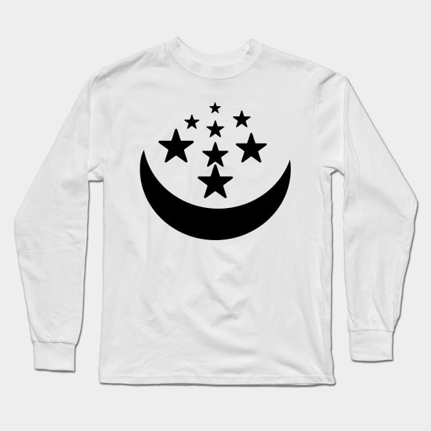 Half moon and stars design Long Sleeve T-Shirt by enflow